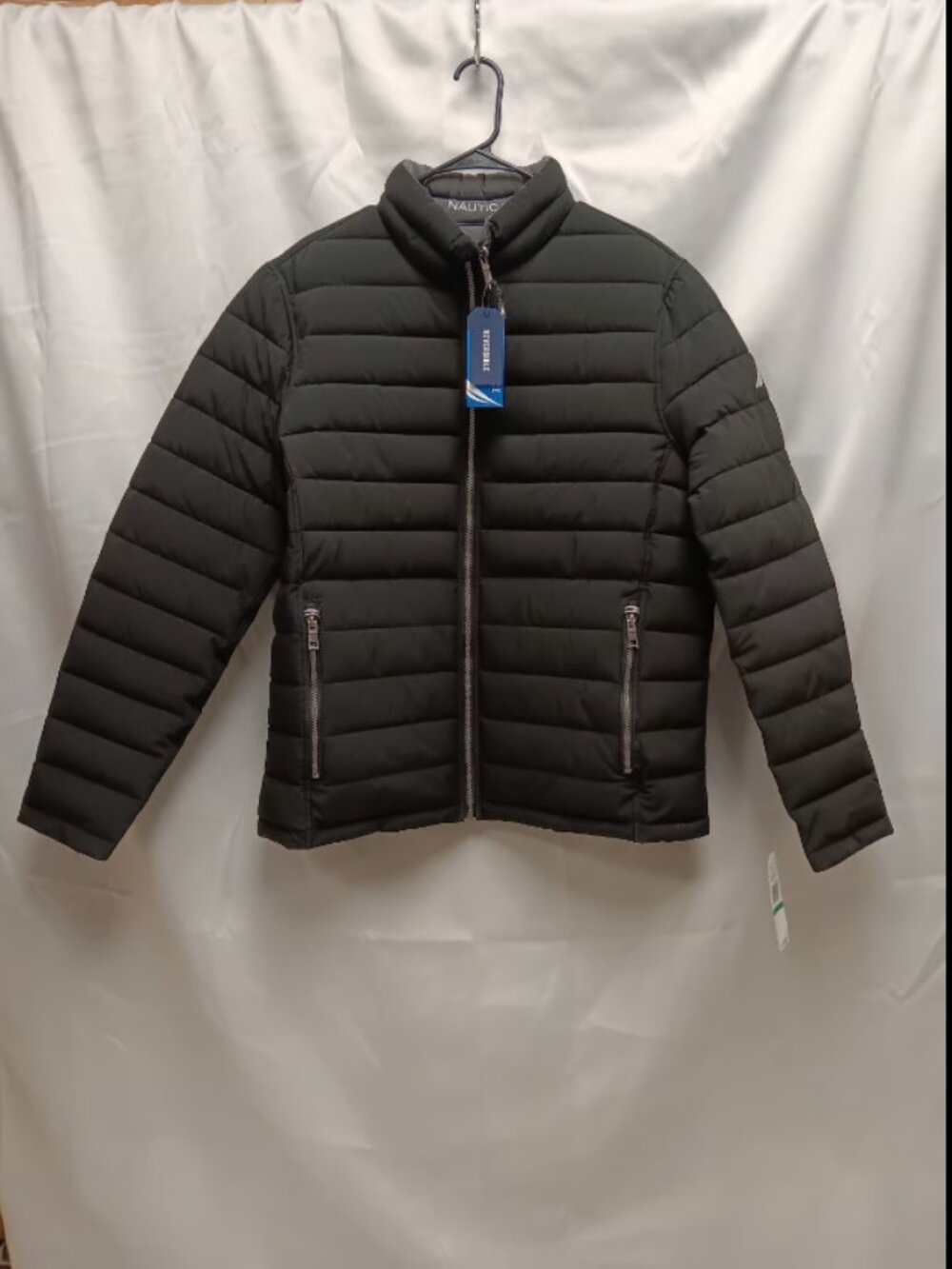 Mens Nautica Reversable Black Puffer Jacket NWT Size Large ORG $250